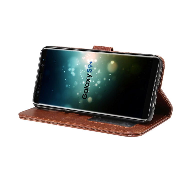 For Galaxy S9+ Crazy Horse Texcture PU + TPU Horizontal Flip Leather Case with Holder & Card Slots & Wallet & Photo Frame