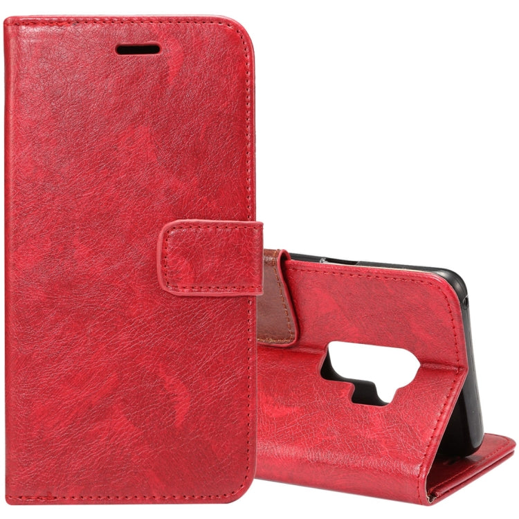 For Galaxy S9+ Crazy Horse Texcture PU + TPU Horizontal Flip Leather Case with Holder & Card Slots & Wallet & Photo Frame
