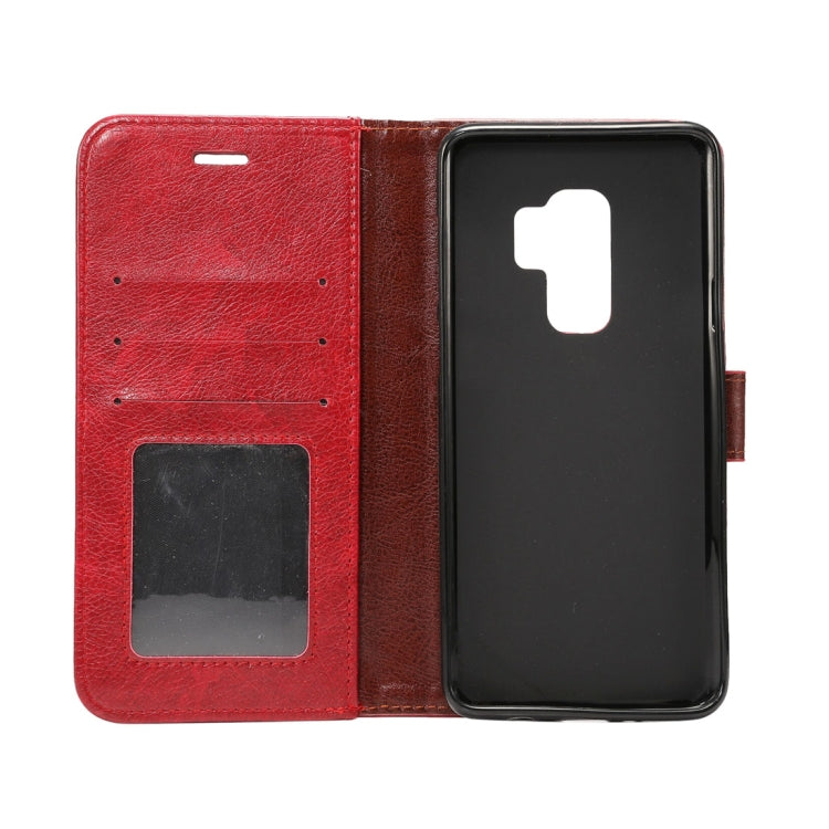 For Galaxy S9+ Crazy Horse Texcture PU + TPU Horizontal Flip Leather Case with Holder & Card Slots & Wallet & Photo Frame
