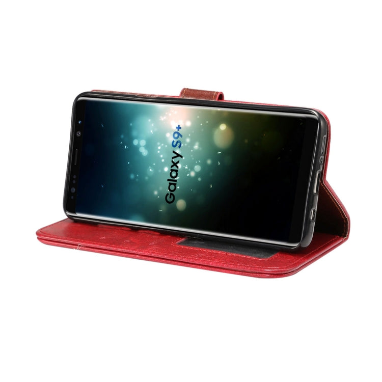 For Galaxy S9+ Crazy Horse Texcture PU + TPU Horizontal Flip Leather Case with Holder & Card Slots & Wallet & Photo Frame