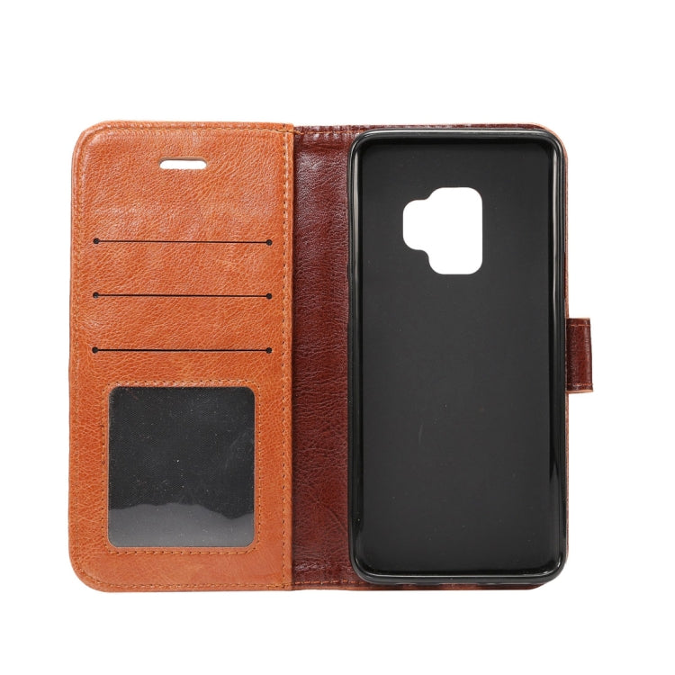For Galaxy S9 Crazy Horse Texcture PU + TPU Horizontal Flip Leather Case with Holder & Card Slots & Wallet & Photo Frame