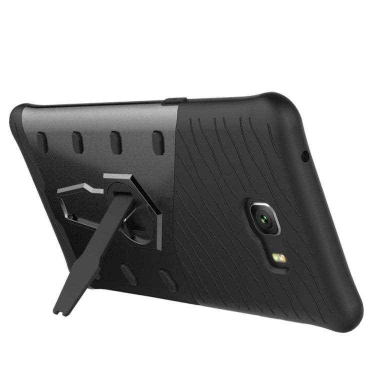 For Galaxy C9 Pro Shock-Resistant 360 Degree Spin Sniper Hybrid Case TPU + PC Combination Case with Holder