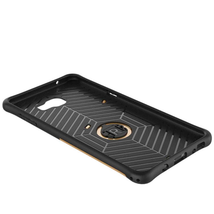 For Galaxy C9 Pro Shock-Resistant 360 Degree Spin Sniper Hybrid Case TPU + PC Combination Case with Holder