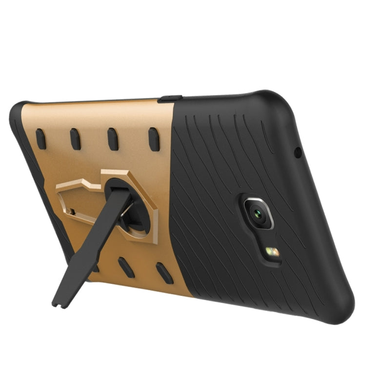For Galaxy C9 Pro Shock-Resistant 360 Degree Spin Sniper Hybrid Case TPU + PC Combination Case with Holder