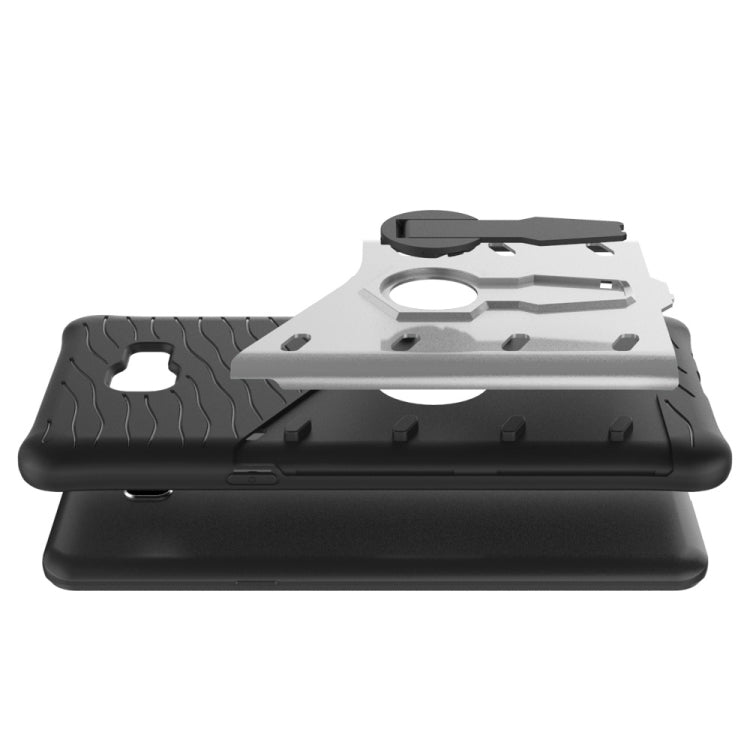 For Galaxy C9 Pro Shock-Resistant 360 Degree Spin Sniper Hybrid Case TPU + PC Combination Case with Holder