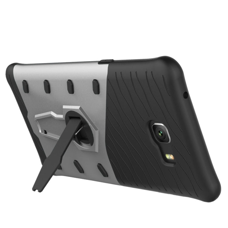 For Galaxy C9 Pro Shock-Resistant 360 Degree Spin Sniper Hybrid Case TPU + PC Combination Case with Holder