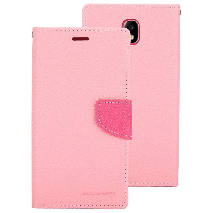 GOOSPERY FANCY DIARY Horizontal Flip PU Leather Case for Galaxy J7 (2017) (EU Version), with Card Slots & Holder