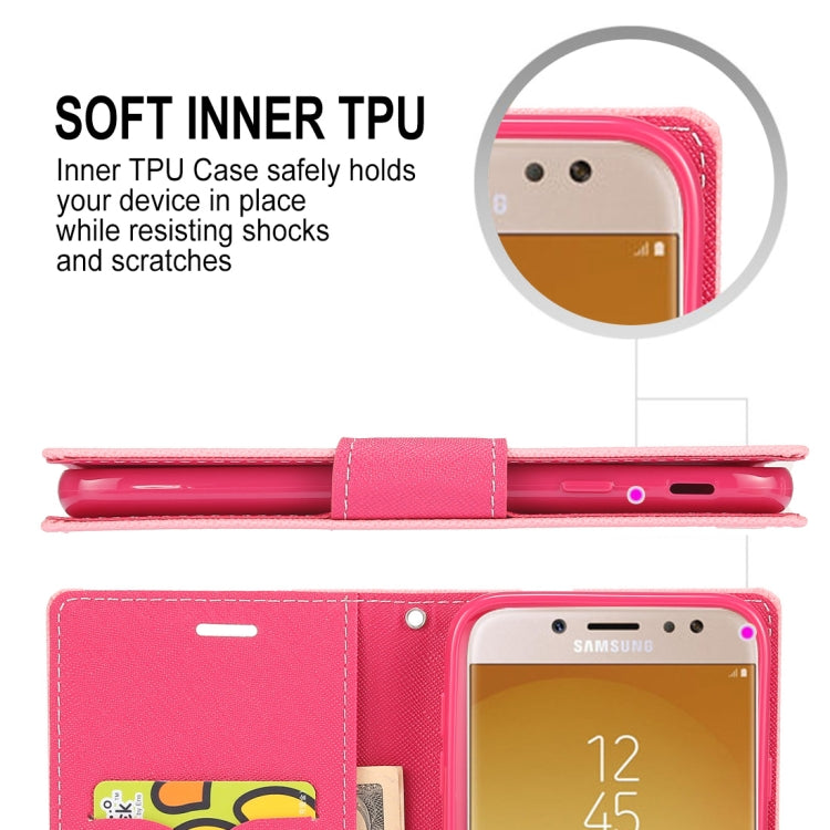GOOSPERY FANCY DIARY Horizontal Flip PU Leather Case for Galaxy J7 (2017) (EU Version), with Card Slots & Holder