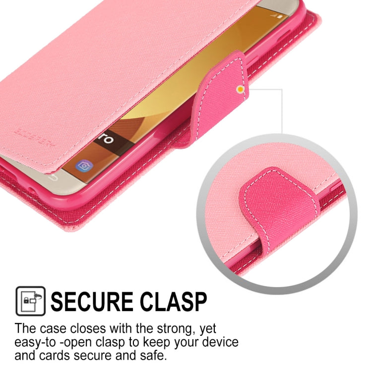 GOOSPERY FANCY DIARY Horizontal Flip PU Leather Case for Galaxy J7 (2017) (EU Version), with Card Slots & Holder