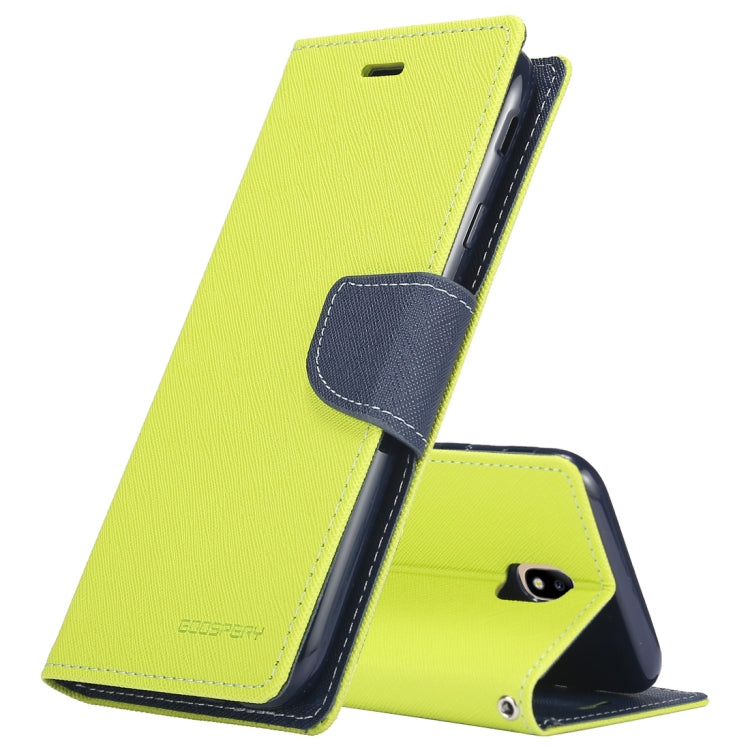 GOOSPERY FANCY DIARY Horizontal Flip PU Leather Case for Galaxy J7 (2017) (EU Version), with Card Slots & Holder