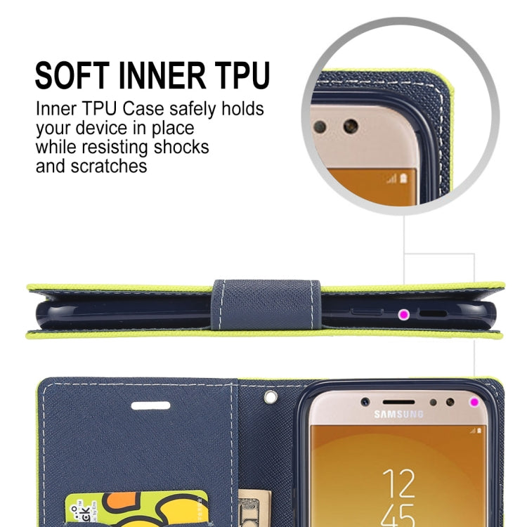 GOOSPERY FANCY DIARY Horizontal Flip PU Leather Case for Galaxy J7 (2017) (EU Version), with Card Slots & Holder