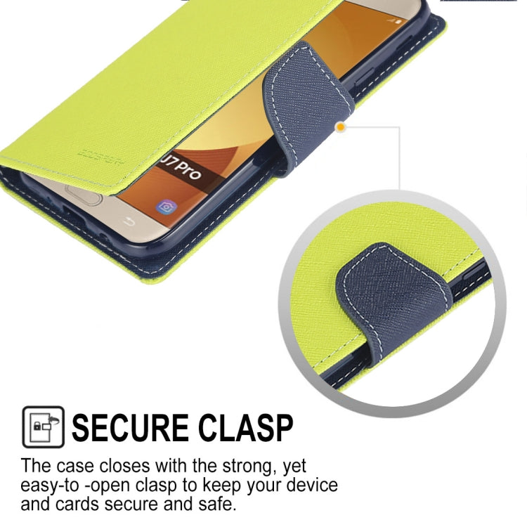 GOOSPERY FANCY DIARY Horizontal Flip PU Leather Case for Galaxy J7 (2017) (EU Version), with Card Slots & Holder