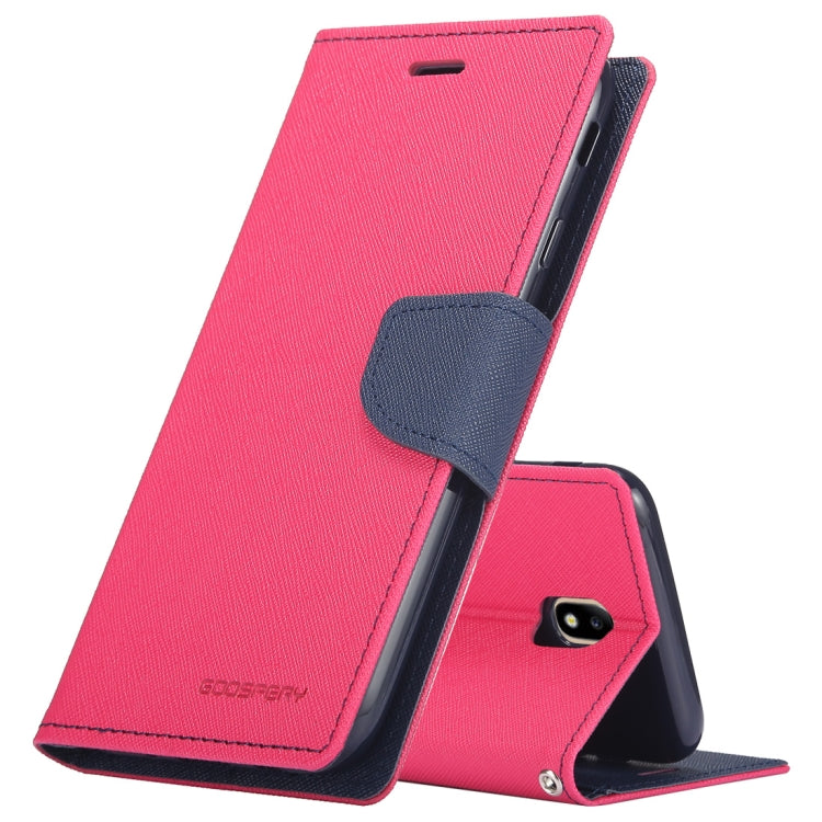 GOOSPERY FANCY DIARY Horizontal Flip PU Leather Case for Galaxy J7 (2017) (EU Version), with Card Slots & Holder