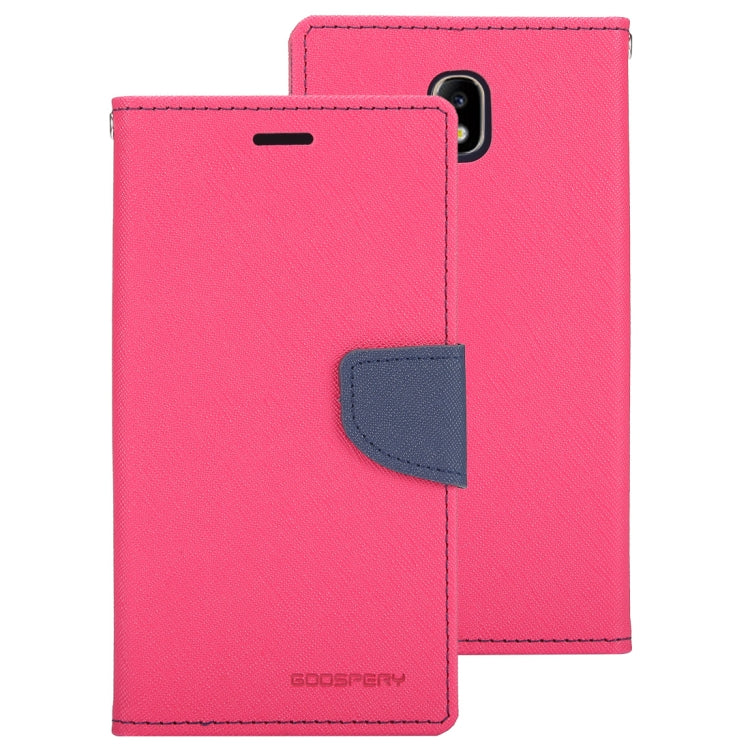 GOOSPERY FANCY DIARY Horizontal Flip PU Leather Case for Galaxy J7 (2017) (EU Version), with Card Slots & Holder
