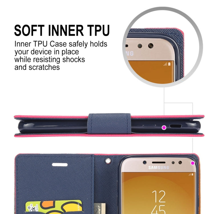 GOOSPERY FANCY DIARY Horizontal Flip PU Leather Case for Galaxy J7 (2017) (EU Version), with Card Slots & Holder