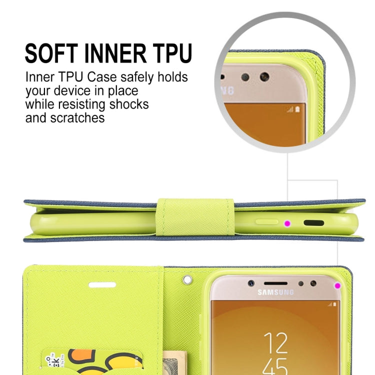 GOOSPERY FANCY DIARY Horizontal Flip PU Leather Case for Galaxy J7 (2017) (EU Version), with Card Slots & Holder