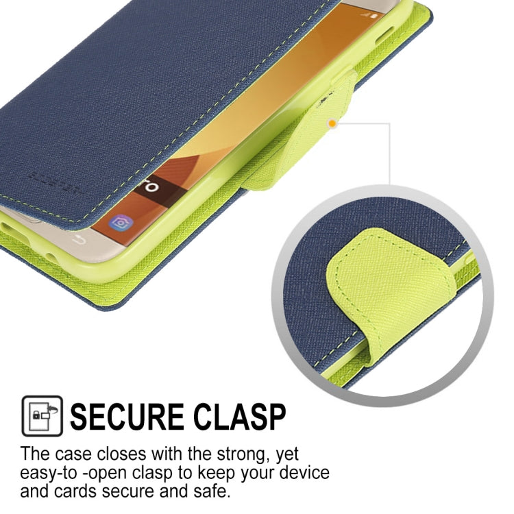 GOOSPERY FANCY DIARY Horizontal Flip PU Leather Case for Galaxy J7 (2017) (EU Version), with Card Slots & Holder