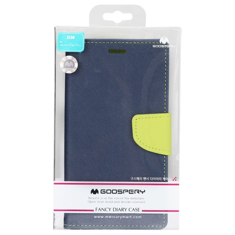 GOOSPERY FANCY DIARY Horizontal Flip PU Leather Case for Galaxy J7 (2017) (EU Version), with Card Slots & Holder