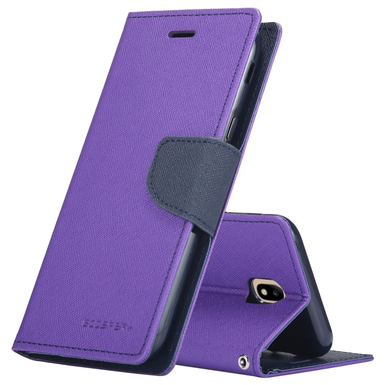 GOOSPERY FANCY DIARY Horizontal Flip PU Leather Case for Galaxy J7 (2017) (EU Version), with Card Slots & Holder