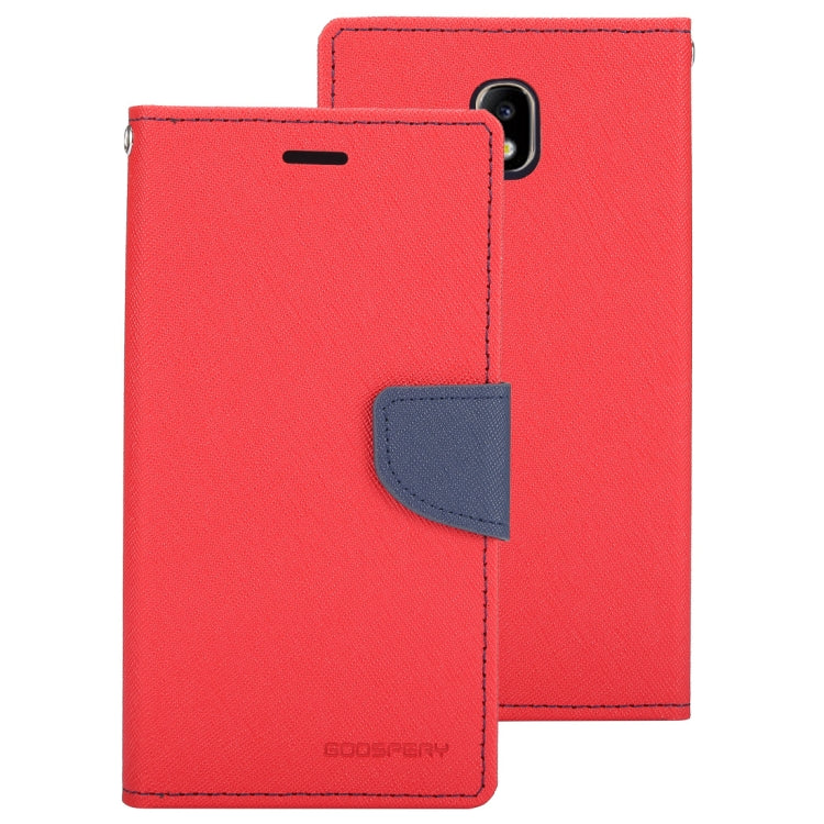 GOOSPERY FANCY DIARY Horizontal Flip PU Leather Case for Galaxy J7 (2017) (EU Version), with Card Slots & Holder