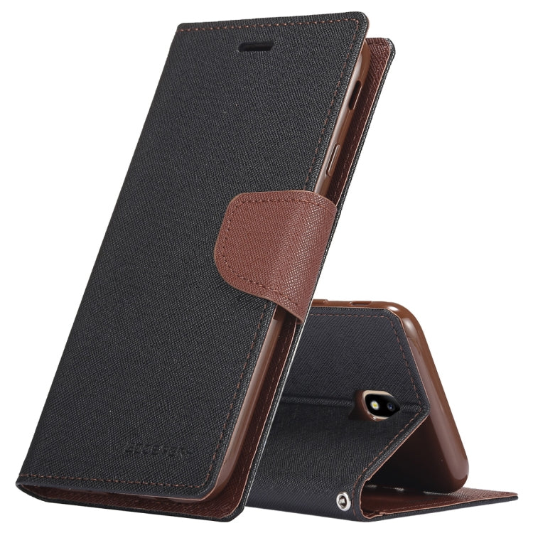 GOOSPERY FANCY DIARY Horizontal Flip PU Leather Case for Galaxy J7 (2017) (EU Version), with Card Slots & Holder