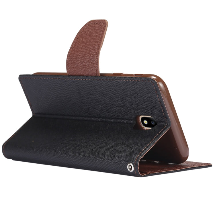 GOOSPERY FANCY DIARY Horizontal Flip PU Leather Case for Galaxy J7 (2017) (EU Version), with Card Slots & Holder