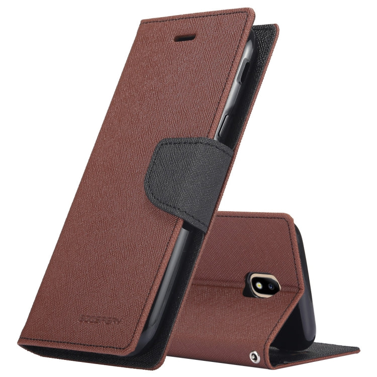 GOOSPERY FANCY DIARY Horizontal Flip PU Leather Case for Galaxy J7 (2017) (EU Version), with Card Slots & Holder