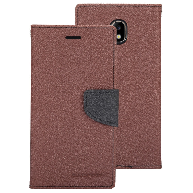 GOOSPERY FANCY DIARY Horizontal Flip PU Leather Case for Galaxy J7 (2017) (EU Version), with Card Slots & Holder