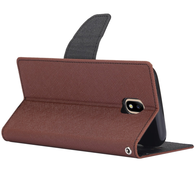 GOOSPERY FANCY DIARY Horizontal Flip PU Leather Case for Galaxy J7 (2017) (EU Version), with Card Slots & Holder