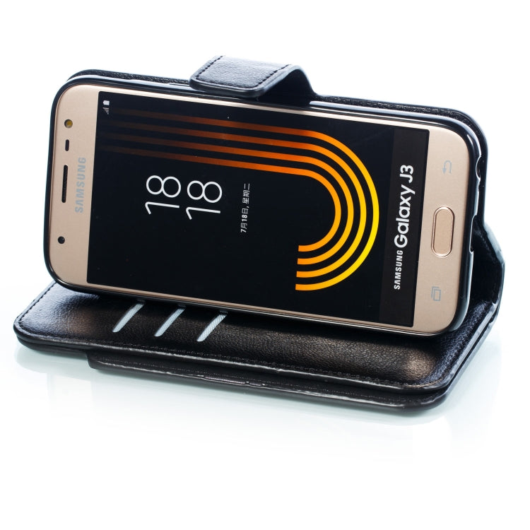 Litchi Texture Horizontal Flip Leather Case for Galaxy J330, with Holder & Nine Card Slots & Wallet
