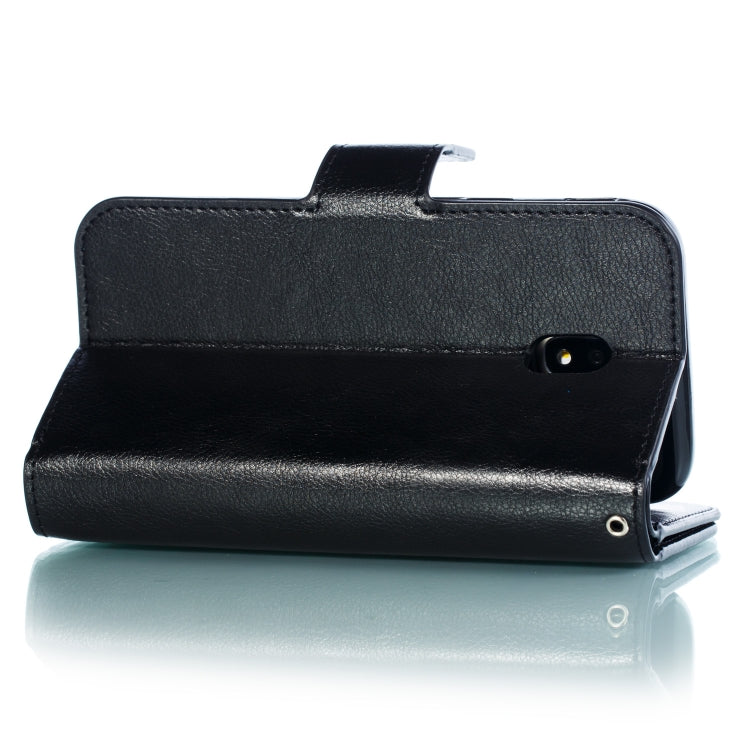 Litchi Texture Horizontal Flip Leather Case for Galaxy J330, with Holder & Nine Card Slots & Wallet