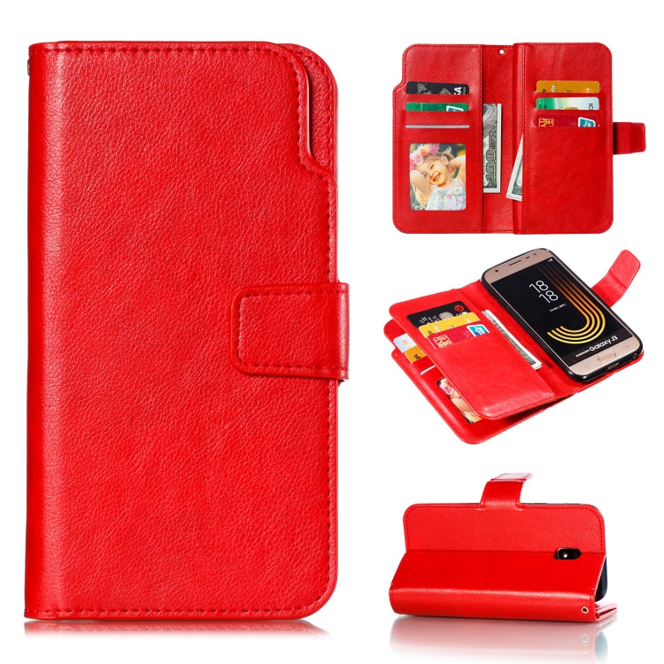 Litchi Texture Horizontal Flip Leather Case for Galaxy J330, with Holder & Nine Card Slots & Wallet