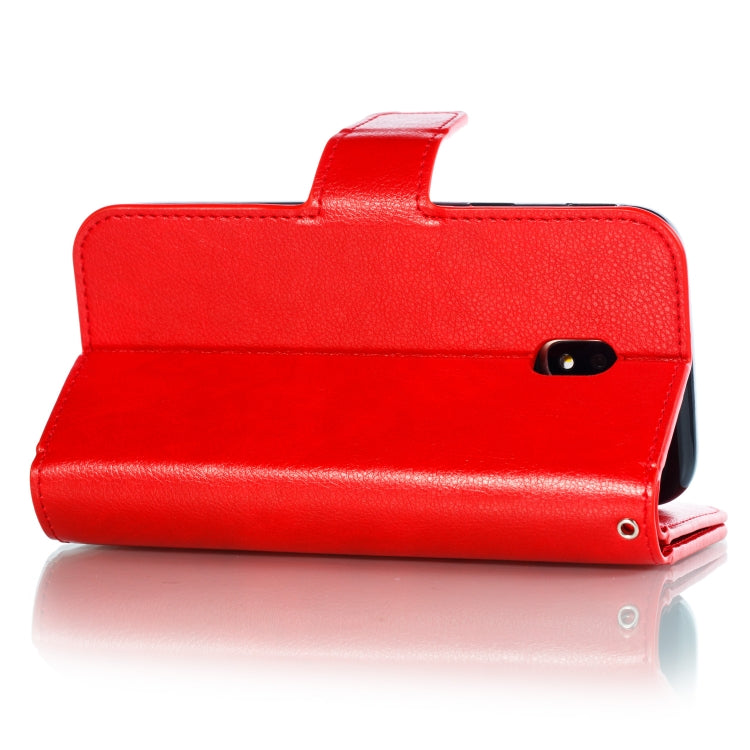 Litchi Texture Horizontal Flip Leather Case for Galaxy J330, with Holder & Nine Card Slots & Wallet