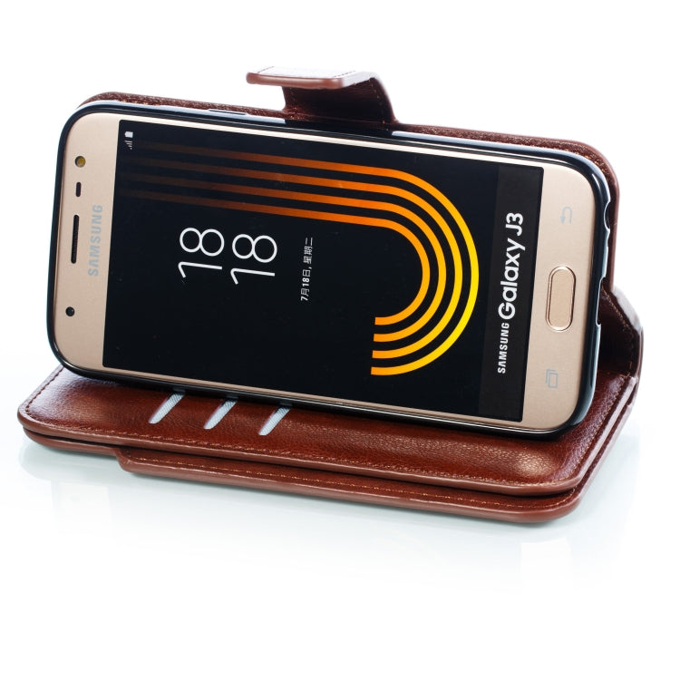 Litchi Texture Horizontal Flip Leather Case for Galaxy J330, with Holder & Nine Card Slots & Wallet