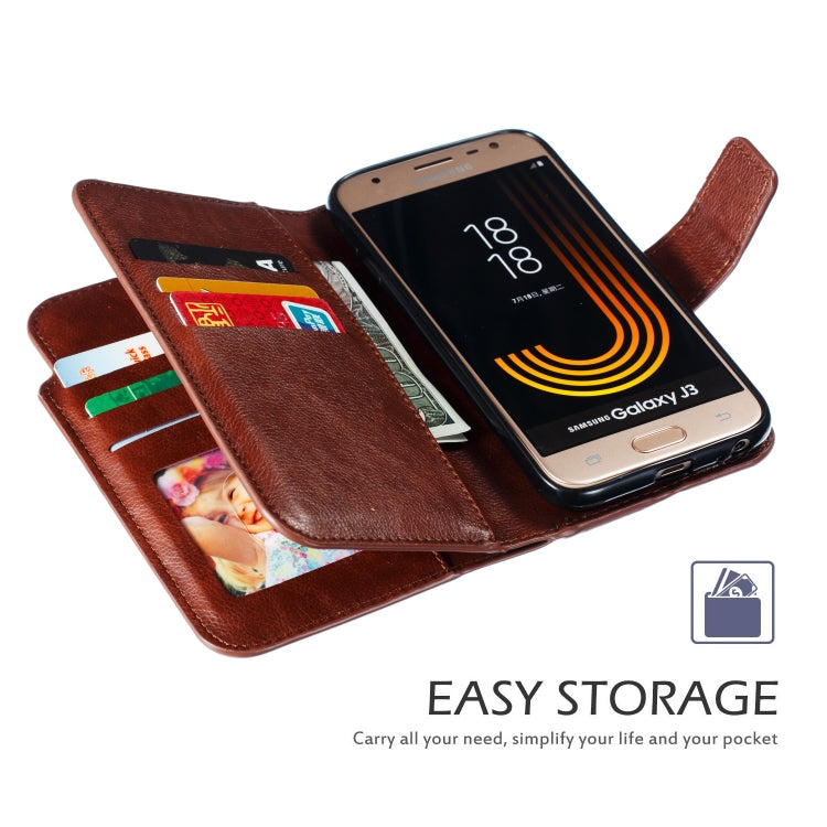 Litchi Texture Horizontal Flip Leather Case for Galaxy J330, with Holder & Nine Card Slots & Wallet