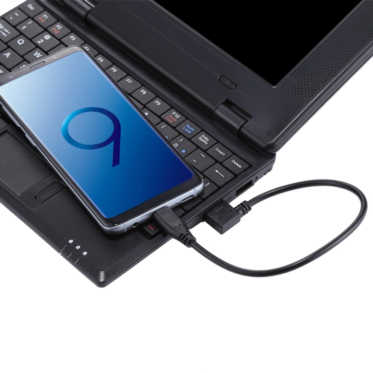 USB-C / Type-C Male to USB 2.0 Male Elbow Design Data / Charger Cable, Total Length: about 28cm, for Galaxy S8 & S8 + / LG G6 / Huawei P10 & P10 Plus / Oneplus 5 and other Smartphones