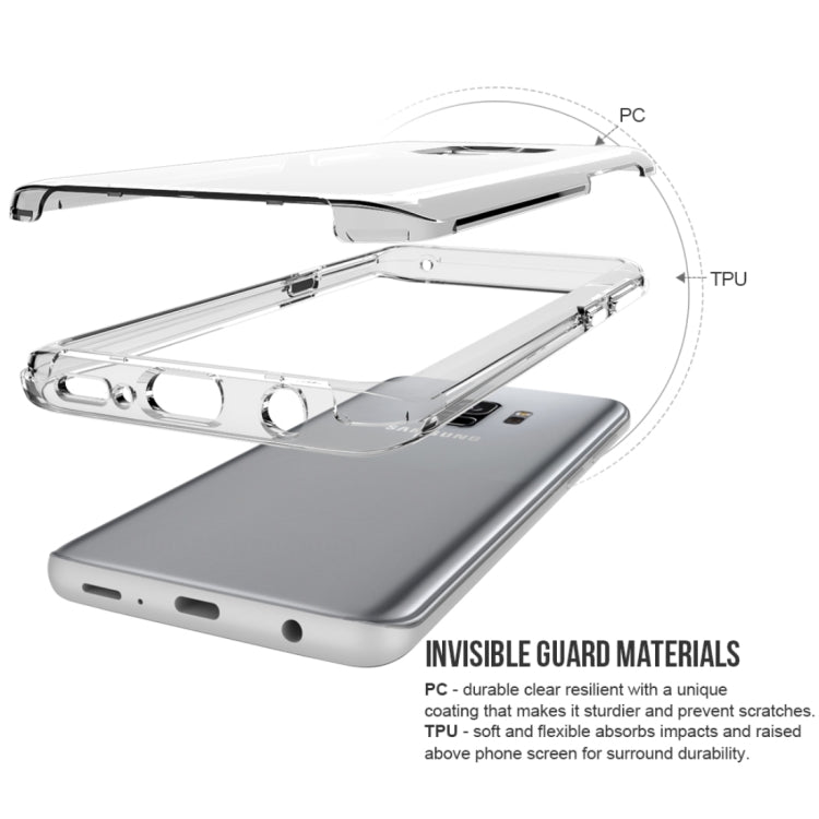 For Galaxy S9 TPU + PC Protective Back Cover Case with Plated Buttons (Transparent)