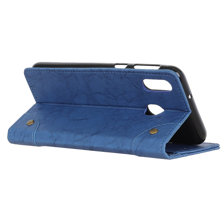 Copper Buckle Retro Crazy Horse Texture Horizontal Flip Leather Case for Galaxy A40, with Holder & Card Slots & Wallet