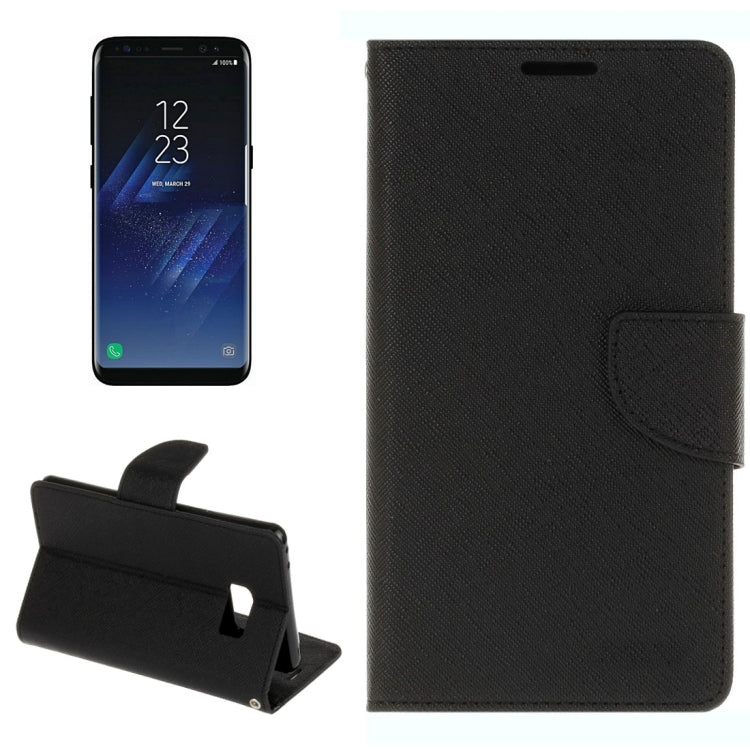 For Galaxy S8 Cross Texture Leather Case with Card Slots & Holder & Wallet