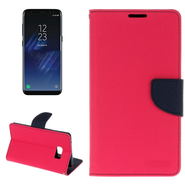 For Galaxy S8 Cross Texture Leather Case with Card Slots & Holder & Wallet