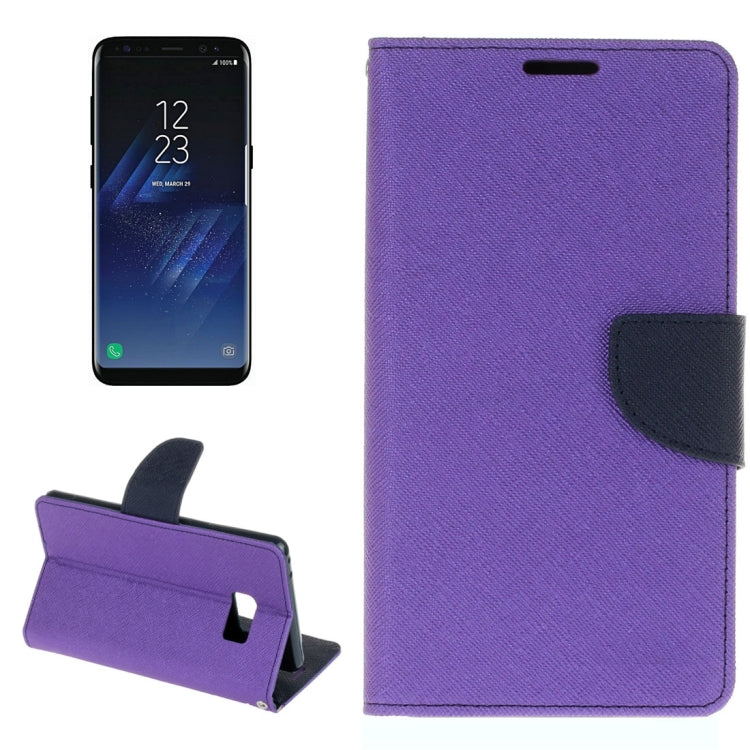 For Galaxy S8 Cross Texture Leather Case with Card Slots & Holder & Wallet
