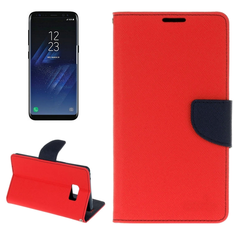 For Galaxy S8 Cross Texture Leather Case with Card Slots & Holder & Wallet