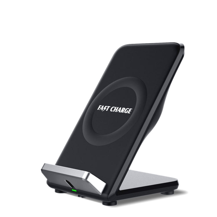 F18 Output 5V 1.2A Qi Standard Wireless Charger, PC+ABS Materials Two Coils Vertical Fast Wireless Charger, For iPhone, Galaxy, Huawei, Xiaomi, LG, HTC and Other Smart Phones