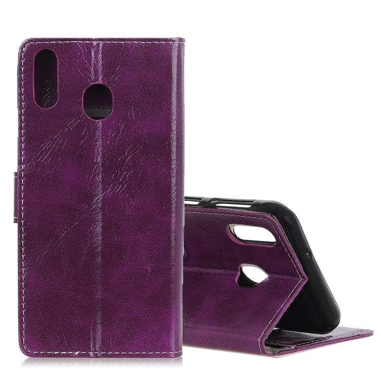 Retro Crazy Horse Texture Horizontal Flip Leather Case for Galaxy A20 / A30, with Holder & Card Slots & Photo Frame