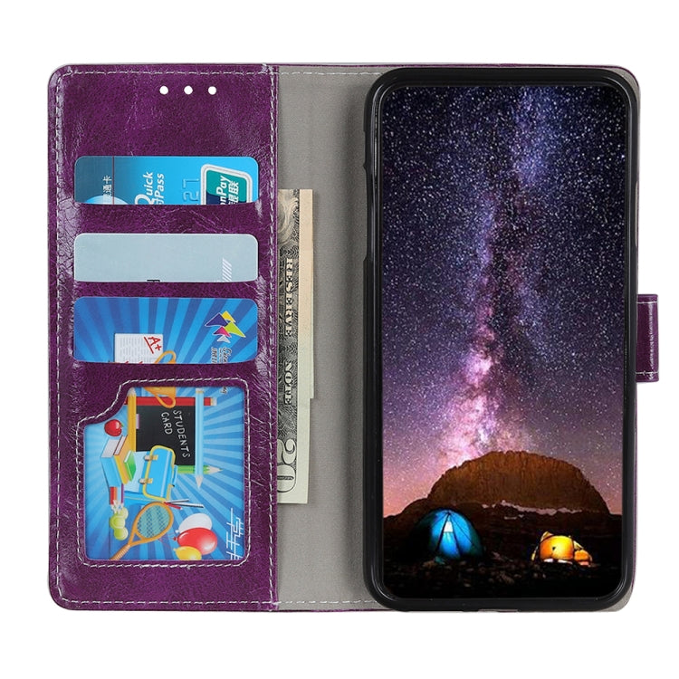 Retro Crazy Horse Texture Horizontal Flip Leather Case for Galaxy A50, with Holder & Card Slots & Photo Frame