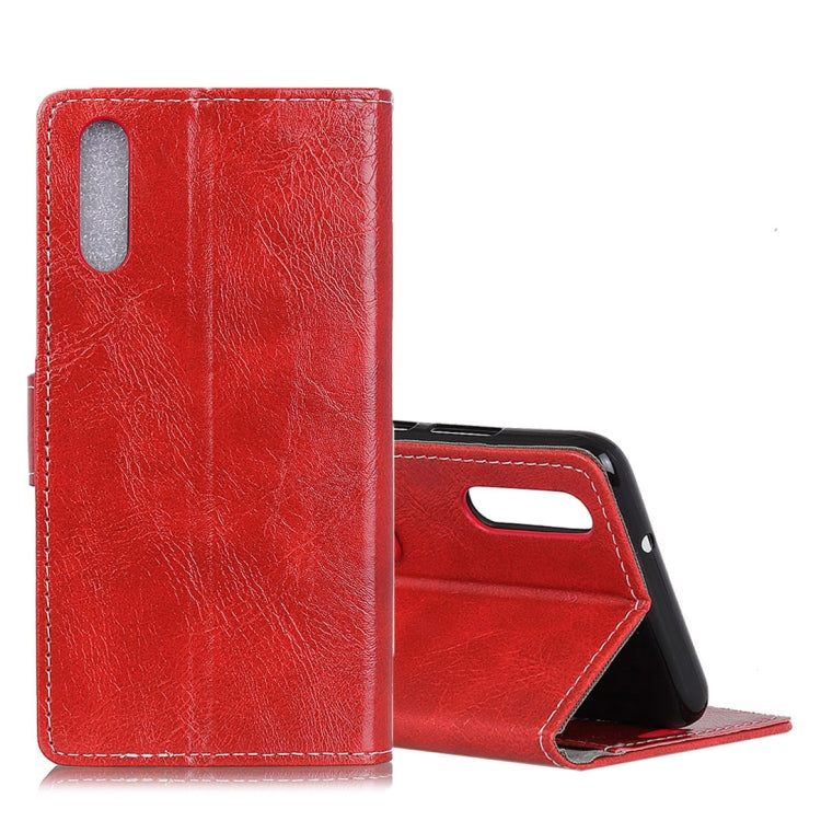 Retro Crazy Horse Texture Horizontal Flip Leather Case for Galaxy A50, with Holder & Card Slots & Photo Frame