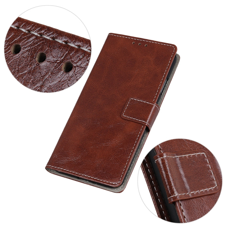Retro Crazy Horse Texture Horizontal Flip Leather Case for Galaxy A50, with Holder & Card Slots & Photo Frame