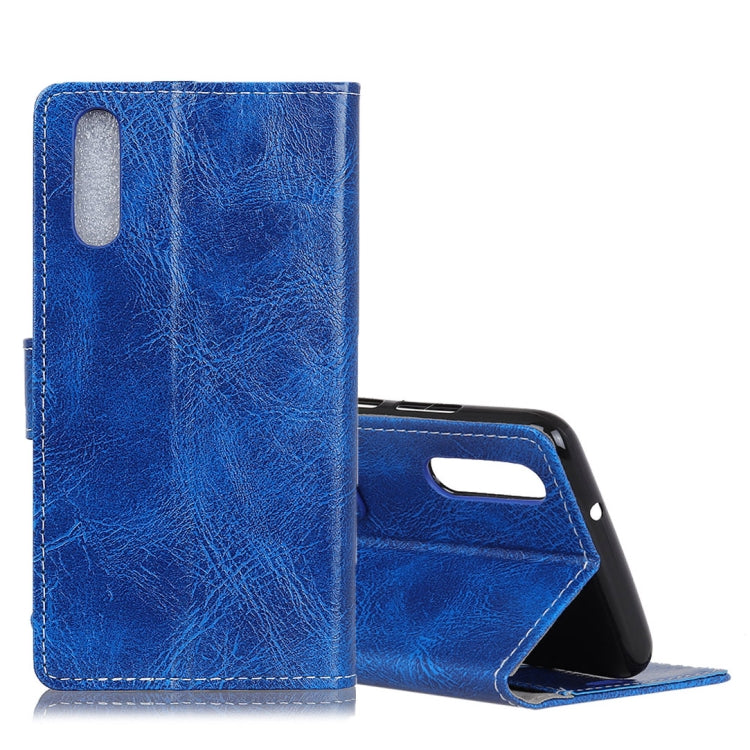 Retro Crazy Horse Texture Horizontal Flip Leather Case for Galaxy A70, with Holder & Card Slots & Photo Frame