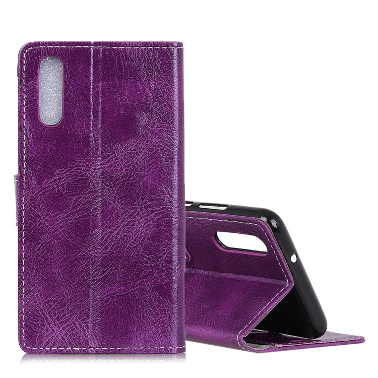 Retro Crazy Horse Texture Horizontal Flip Leather Case for Galaxy A70, with Holder & Card Slots & Photo Frame