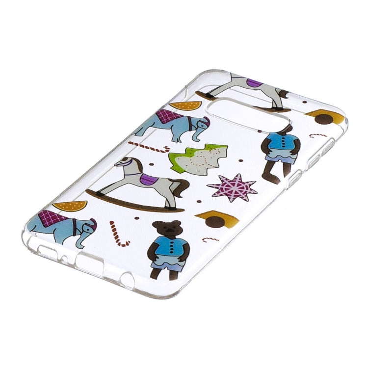 Puppet Toys Pattern Transparent TPU Protective Case for Galaxy S10e